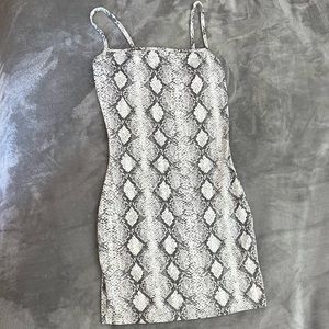 Snakeskin Body Con Dress